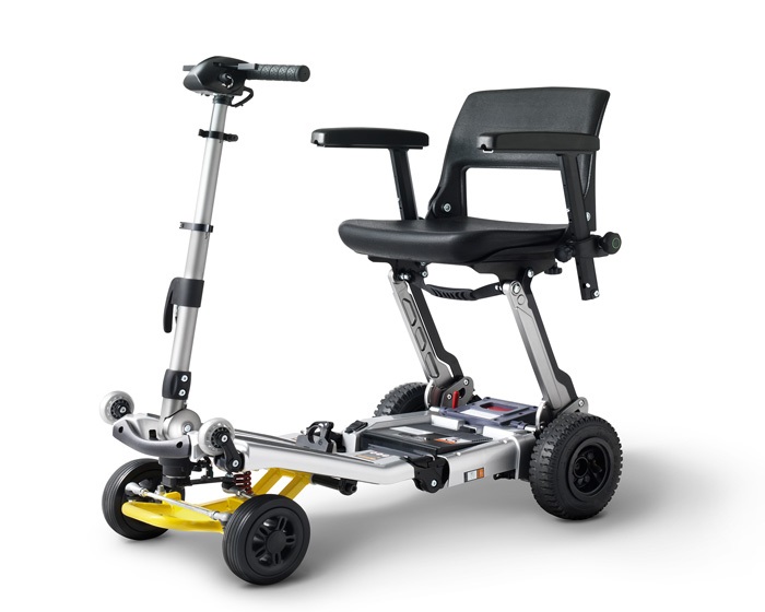 mobility scooter bag facilmente pieghevole in poche mosse e trasportabile come fosse un piccolo trolley ideale per ogni tipo di viaggio